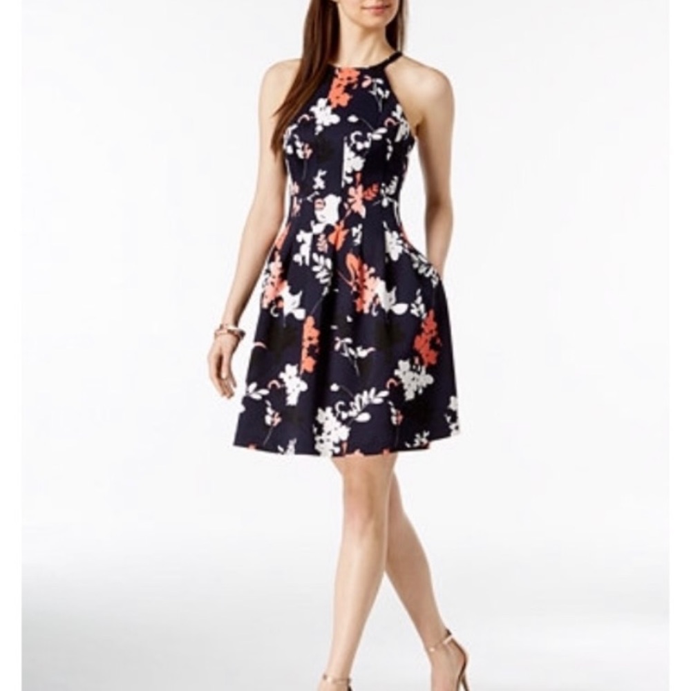 Gorgeous Vince Camuto Dress Navy Coral